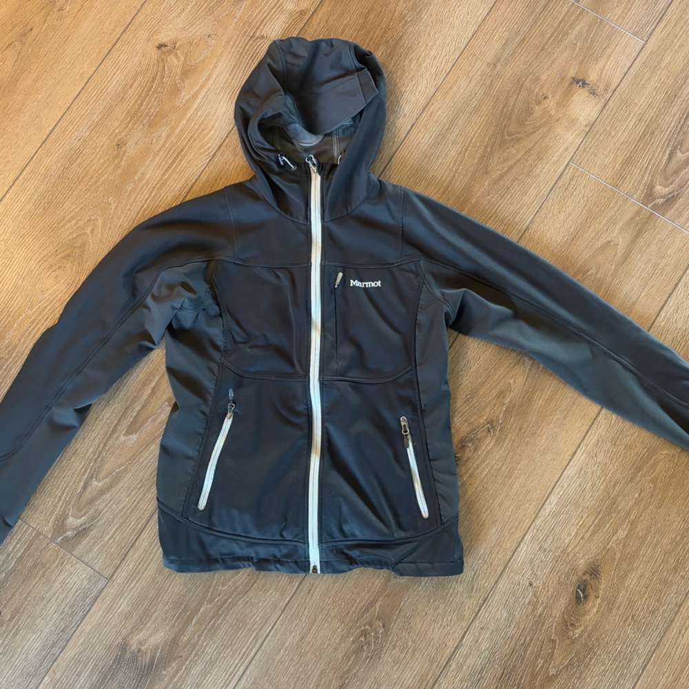 Black Softshell Wind-Stopper Jacket By Marmot - image 1